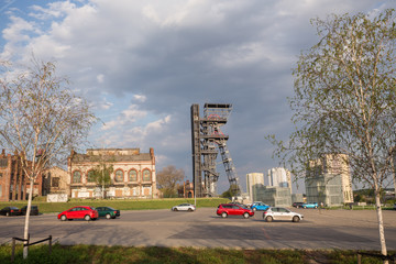 Katowice in Poland / Industrial landscape the old mine shaft © Rochu_2008