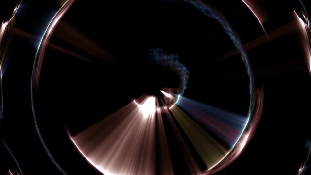 Colorful circular abstract in a dark background