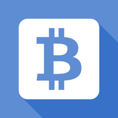 Flat design vector bitcoin crypto currency symbol icon
