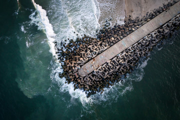 Point pleasant inlet new jersey drone shot