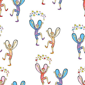 Pattern of the cheerful dancing elves