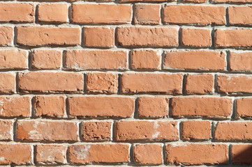 Red brickwork texture background