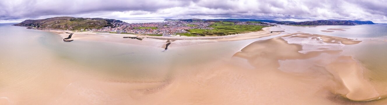 Aerial view of the beach of Llandudno, Wales - United Kingdom