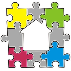 Haus Symbol aus Puzzle