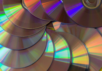 Bright compact cd disk composition.