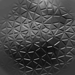Futuristic background with lines and abstract low-poly, polygonal triangular mosaic background for web, presentations and prints. Grunge surface. Realistic 3D design template.