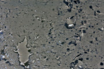 Water rain drops on gray background,texture.