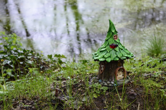 Magic fairy house in fairy-tale village in Bunratty Castle