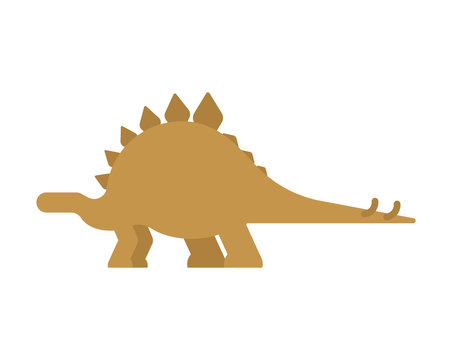 Stegosaurus dinosaur isolated. Ancient animal. Dino prehistoric monster. Beast is Jurassic period. Vector illustration.