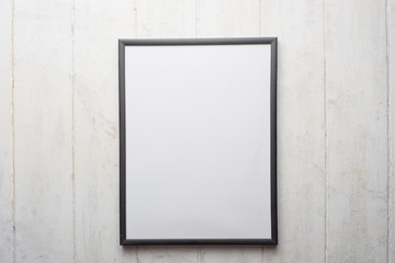 White frame on the background of a tree