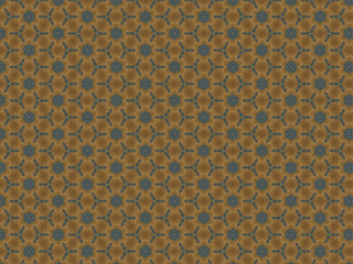 Background wallpaper texture flowers repeating blue on a brown wall