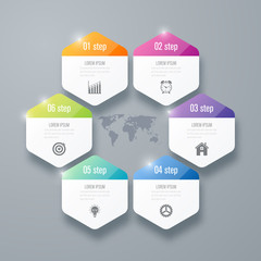 Vector illustration infographics six options