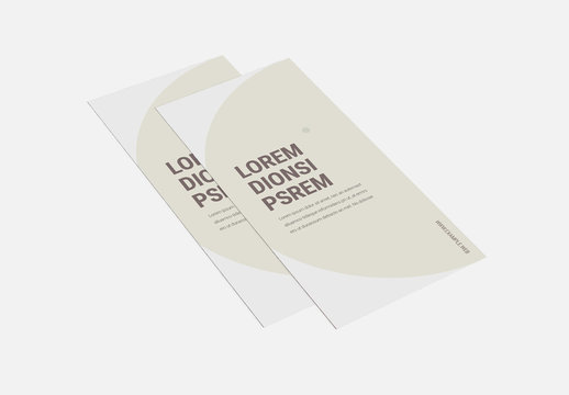 Trifold Brochure Layout with Circular Design Elements