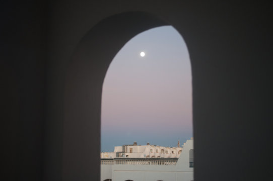 tower arch Tunisiamoon window Tunisia background