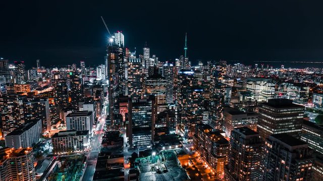 Beautiful Epic Toronto Night City Skyline