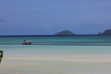 Fototapeta na wymiar plage aux seychelles