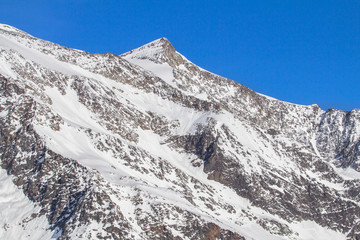 The mountain range in Saas Fee, Switzerland