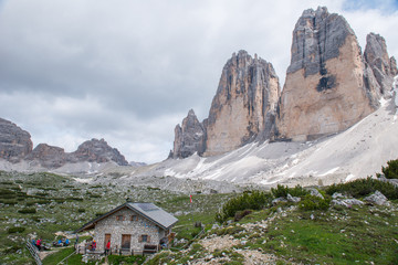 Fototapeta na wymiar Three Peaks of Lavaredo, Dolomites