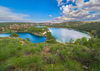 Paisaje del Parque Natural de las Lagunas de Ruidera, Reserva de la Biosfera Mancha Húmeda de la...
