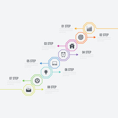 Vector illustration infographics 8 options