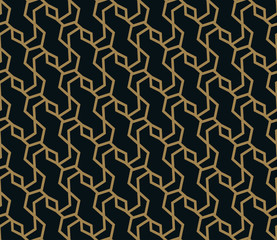 Vector seamless pattern. Modern stylish abstract texture. Repeating geometric tiles from striped elements