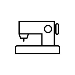 sewing machine black line vector icons