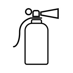 fire extinguisher black line vector icons