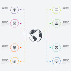 Vector illustration infographics 8 options