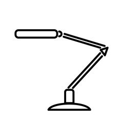 table lamp black line vector icons