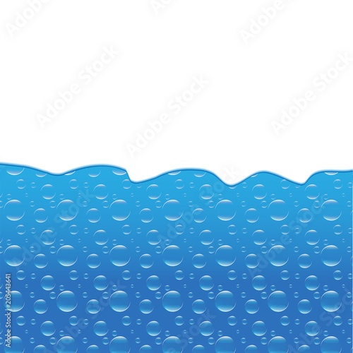 water wave and bubbles template banner vector eps 10 stock image
