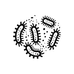 Bacteria Illustration Logo