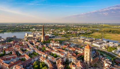  aerial view of the city rostock © tl6781