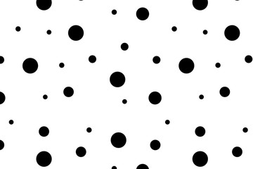 White and black polka dot background pattern