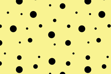 Black and yellow polka dot background pattern