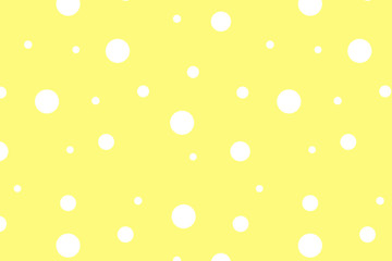 White and yellow polka dot background pattern