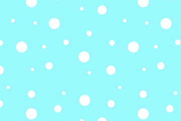 White and blue polka dot background pattern