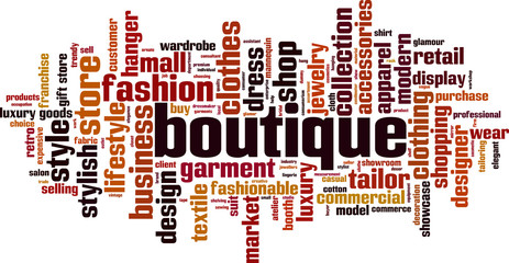 Boutique word cloud