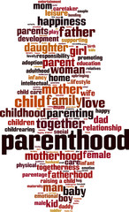 Obraz premium Parenthood word cloud