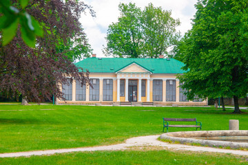 Naklejka premium Memorial of Karel Vaclav Rais in Lazne Belohrad, Czech Republic.