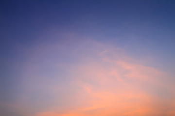 Beautiful sky at twilight time for background