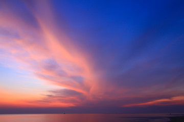 Beautiful sky at twilight time for background