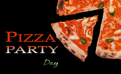 Pizza party day brochure