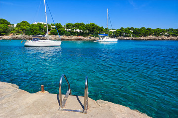 Ladder into the azure sea