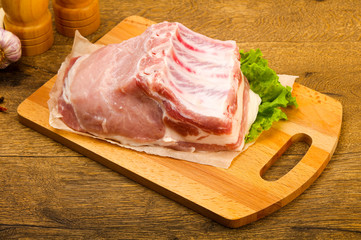 Raw pork meat