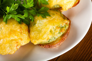 Baked potato with cheese