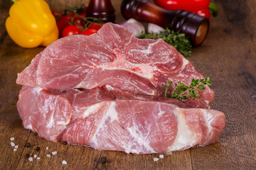 Raw pork meat