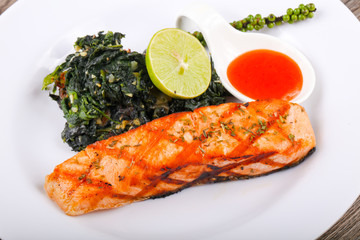 Grilled salmon