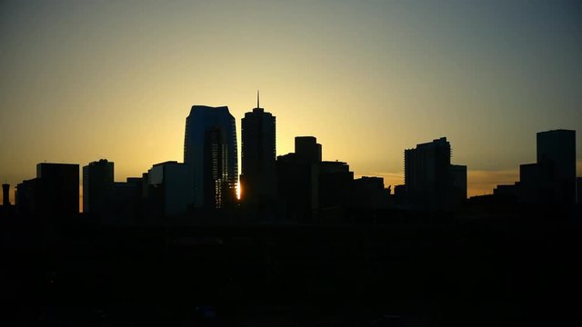 Downtown Denver Skyline Sunrise Timelapse