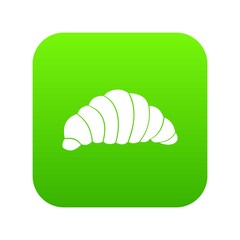 Croissant icon digital green for any design isolated on white vector illustration