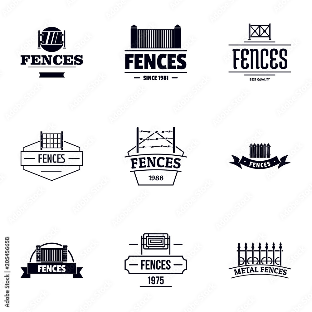 Poster occlude logo set. simple set of 9 occlude vector logo for web isolated on white background